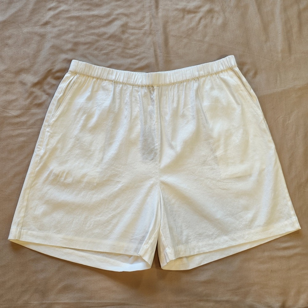 Rag & Bone Maye Linen Blend Shorts White Women's Size XL New With Tags